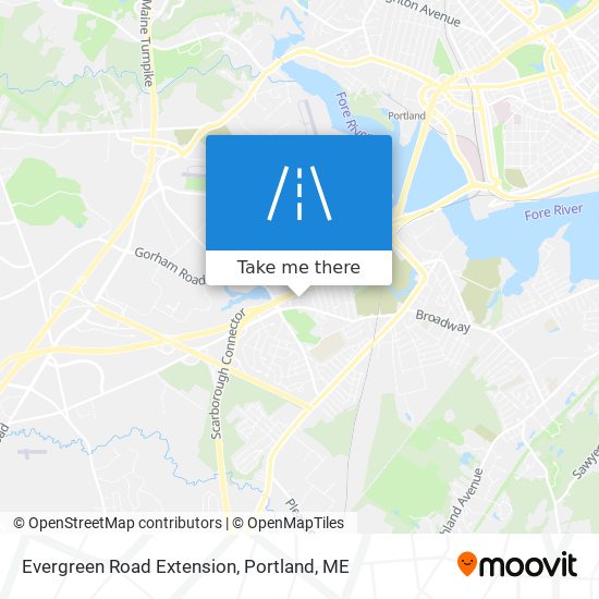 Evergreen Road Extension map