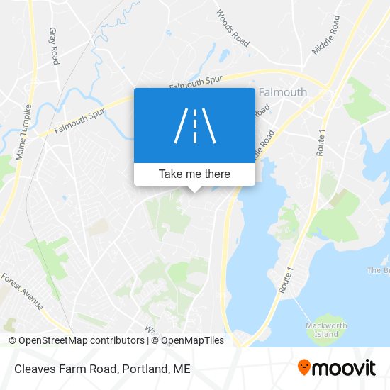 Cleaves Farm Road map
