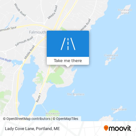 Lady Cove Lane map