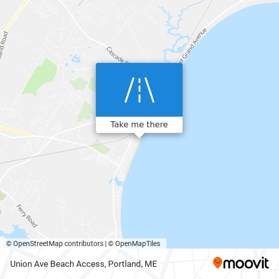 Union Ave Beach Access map