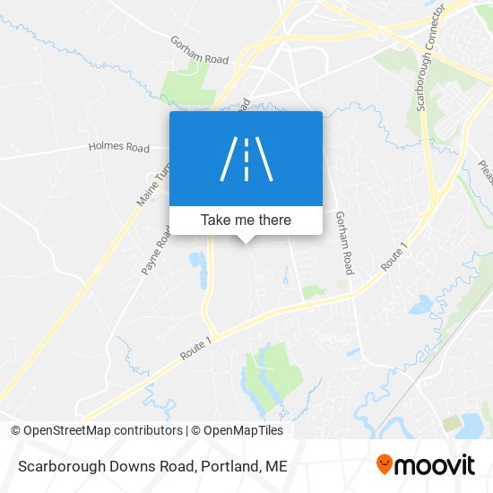 Scarborough Downs Road map
