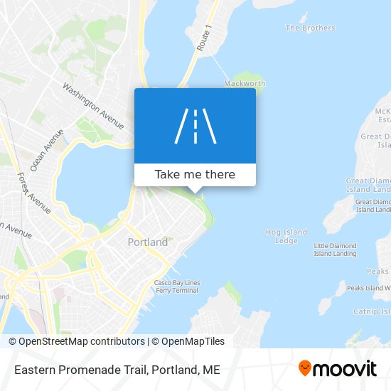 Mapa de Eastern Promenade Trail