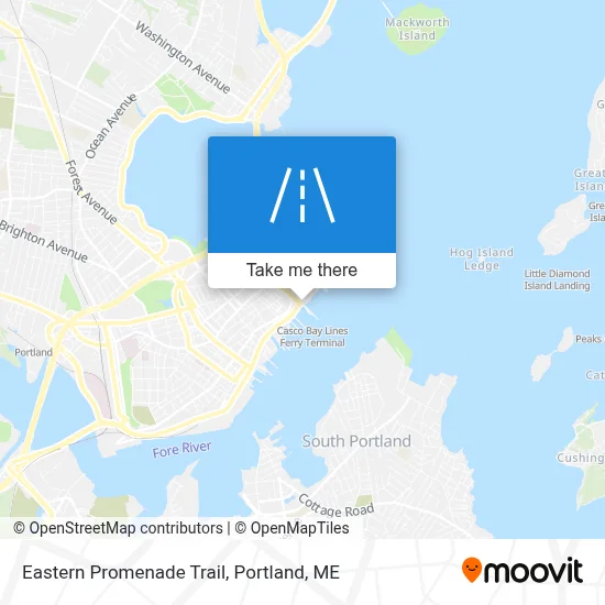 Eastern Promenade Trail map