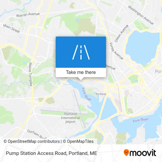Pump Station Access Road map
