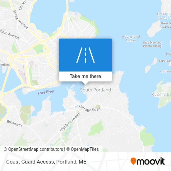 Coast Guard Access map