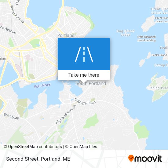 Mapa de Second Street