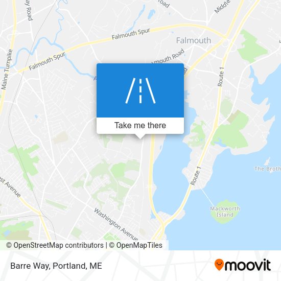 Barre Way map