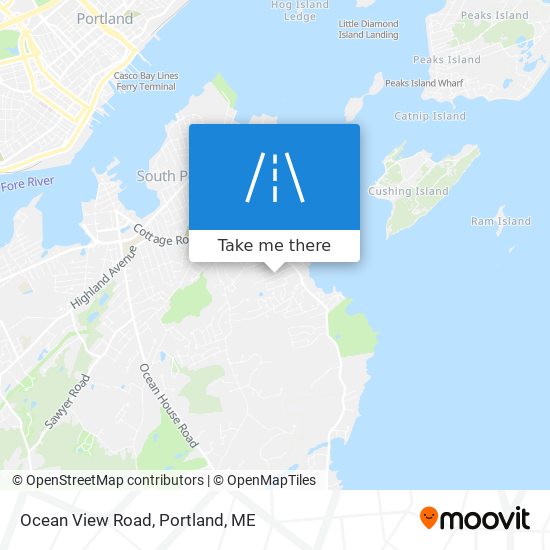 Ocean View Road map