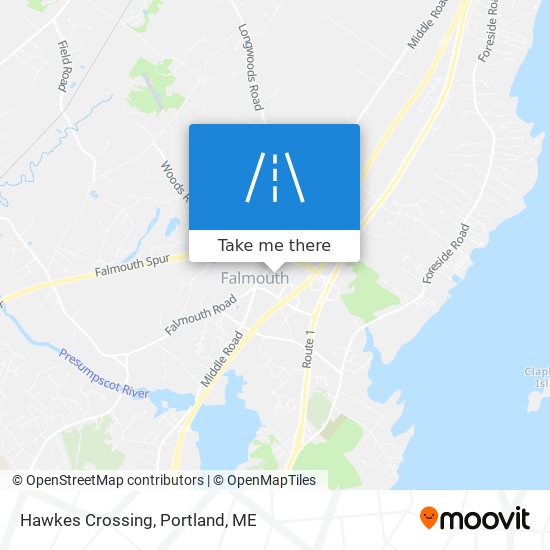 Hawkes Crossing map