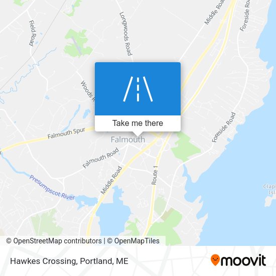 Hawkes Crossing map