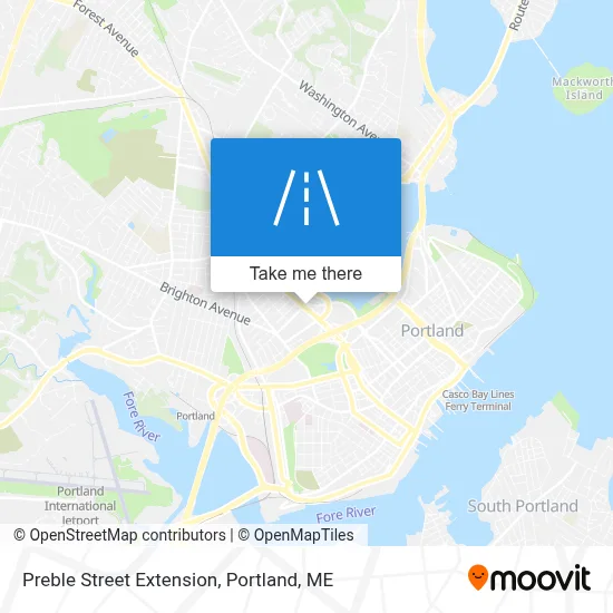 Preble Street Extension map