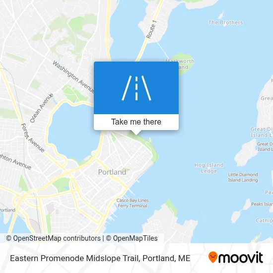 Eastern Promenode Midslope Trail map