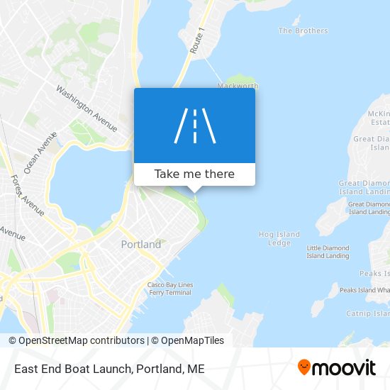 East End Boat Launch map
