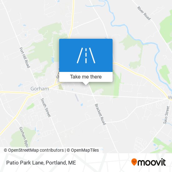 Patio Park Lane map