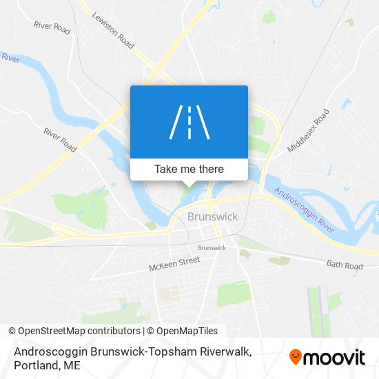 Androscoggin Brunswick-Topsham Riverwalk map