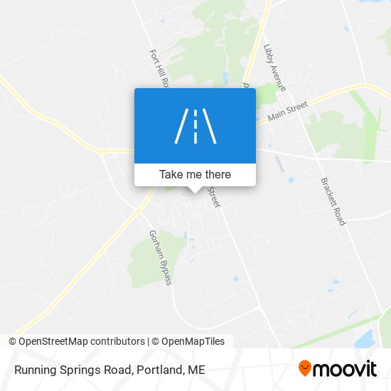 Running Springs Road map