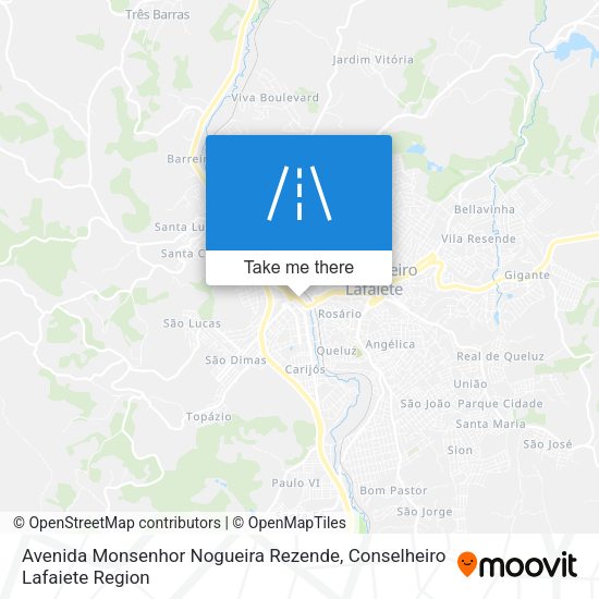 Avenida Monsenhor Nogueira Rezende map