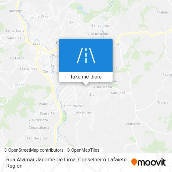 Rua Alvimar Jacome De Lima map