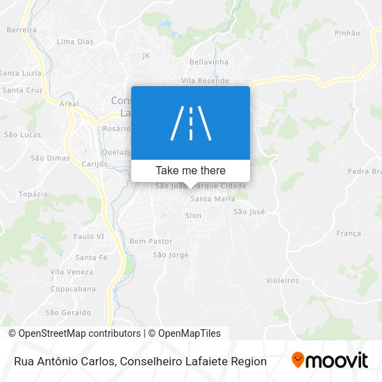 Rua Antônio Carlos map