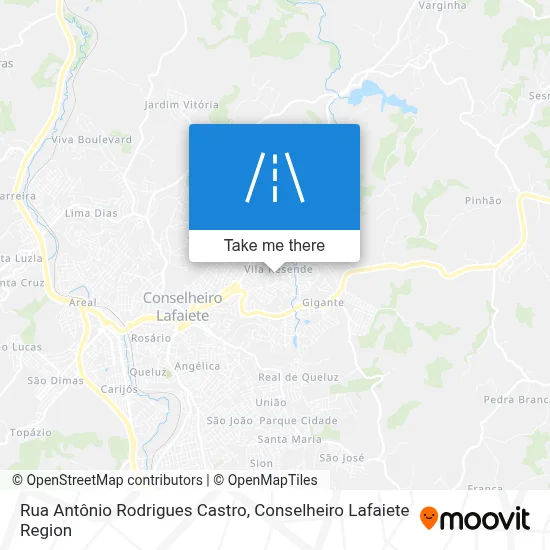 Rua Antônio Rodrigues Castro map