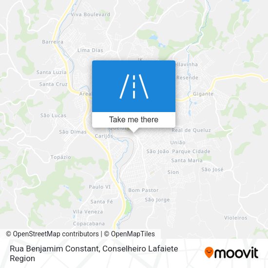 Rua Benjamim Constant map
