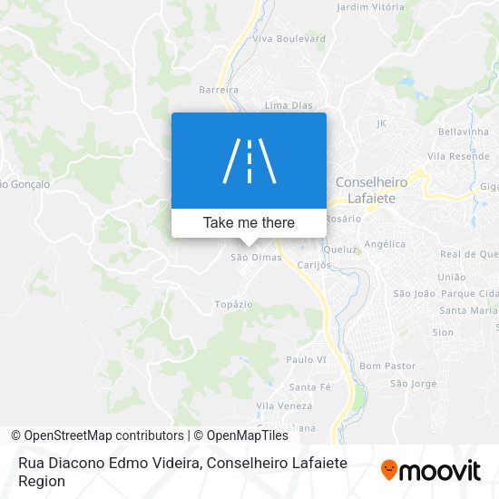 Rua Diacono Edmo Videira map