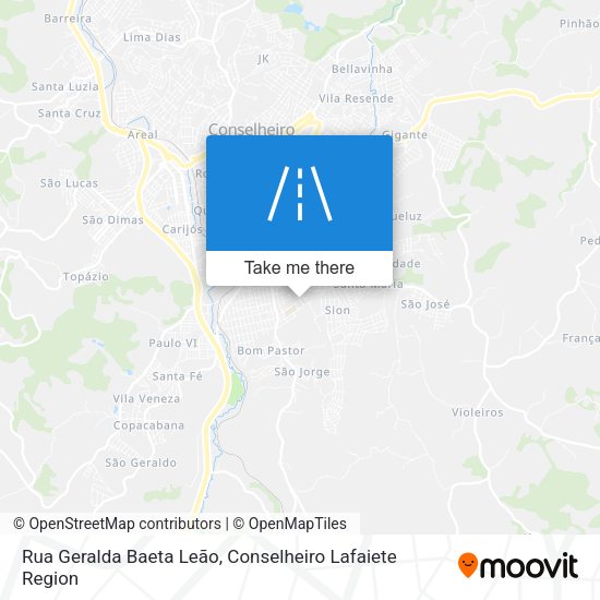 Rua Geralda Baeta Leão map
