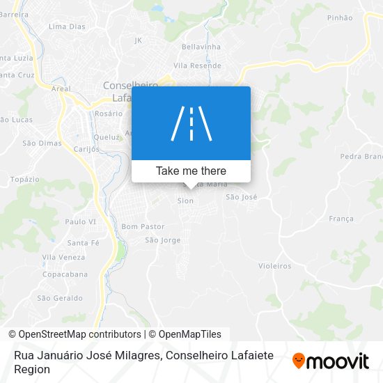 Rua Januário José Milagres map
