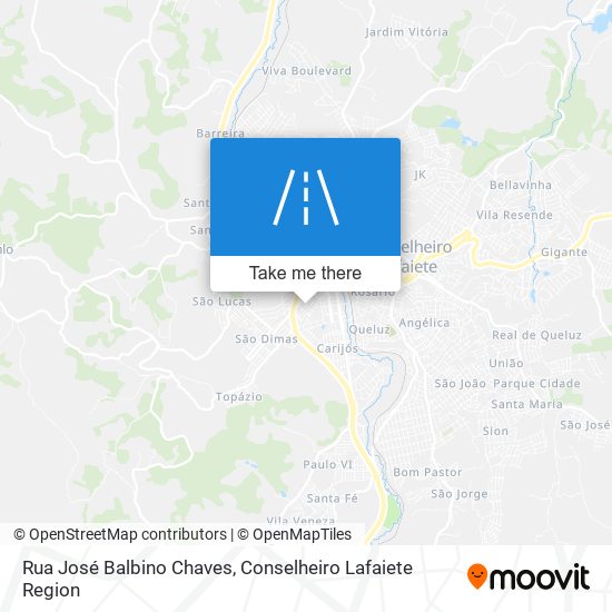 Mapa Rua José Balbino Chaves