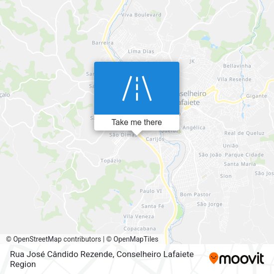 Rua José Cândido Rezende map