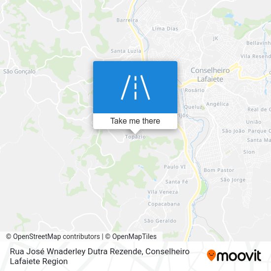 Rua José Wnaderley Dutra Rezende map