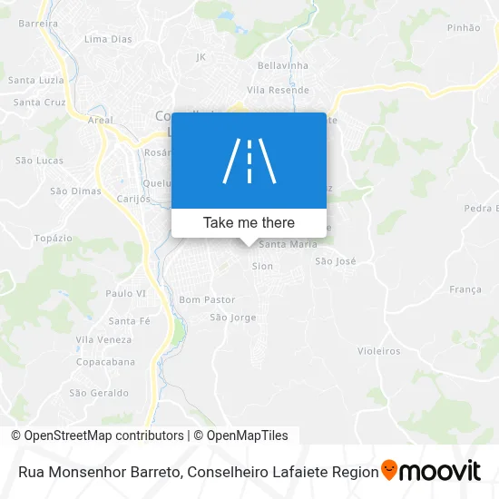 Rua Monsenhor Barreto map