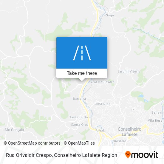Rua Orivaldir Crespo map
