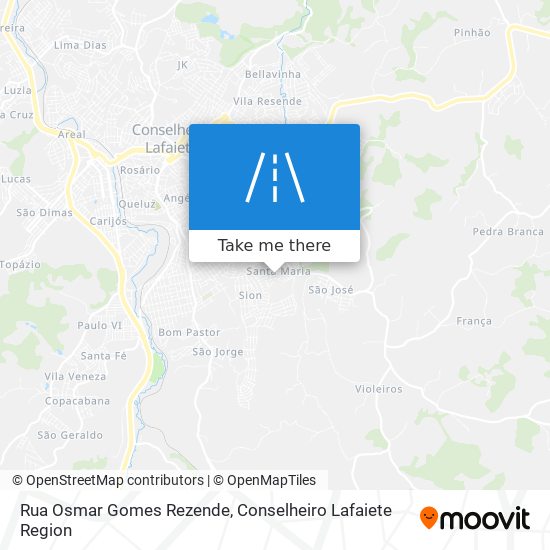 Mapa Rua Osmar Gomes Rezende