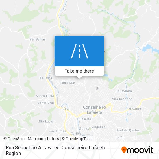 Mapa Rua Sebastião A Taváres