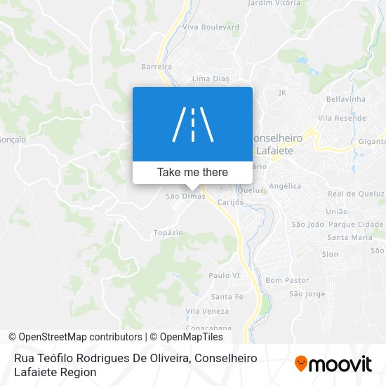 Rua Teófilo Rodrigues De Oliveira map