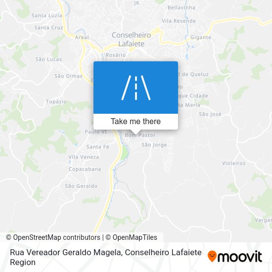 Rua Vereador Geraldo Magela map