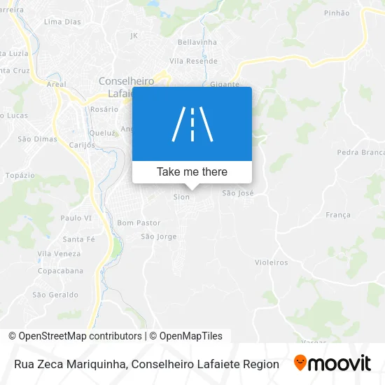 Rua Zeca Mariquinha map