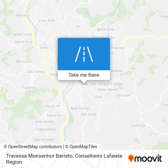 Travessa Monsenhor Barreto map