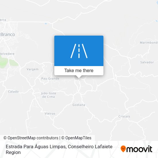 Estrada Para Águas Limpas map