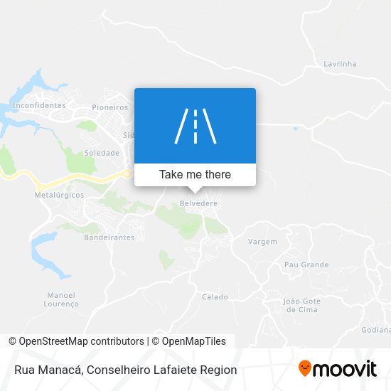 Rua Manacá map