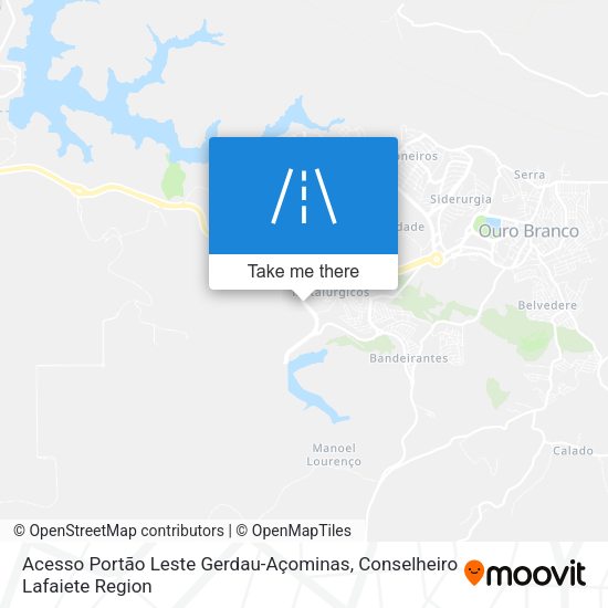 Acesso Portão Leste Gerdau-Açominas map
