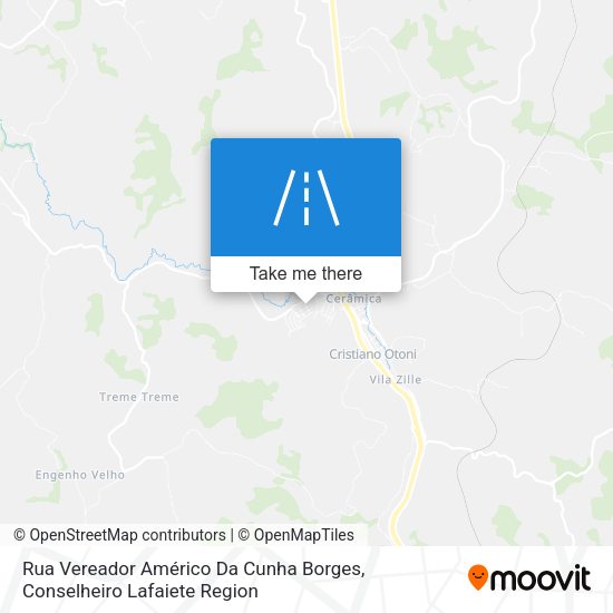 Rua Vereador Américo Da Cunha Borges map