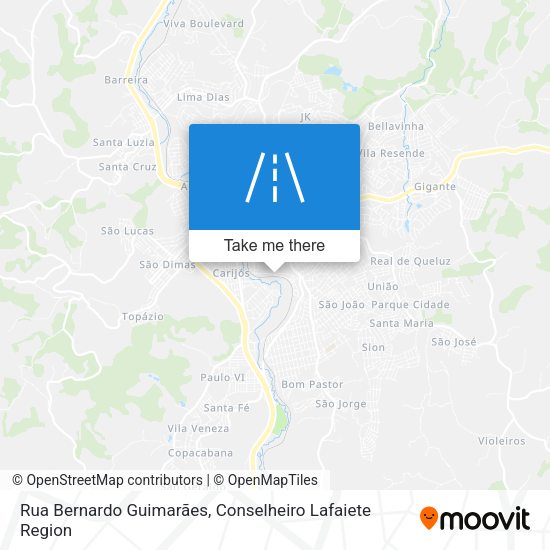 Rua Bernardo Guimarães map