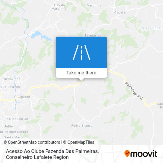 Acesso Ao Clube Fazenda Das Palmeiras map