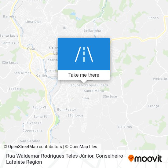 Rua Waldemar Rodrigues Teles Júnior map
