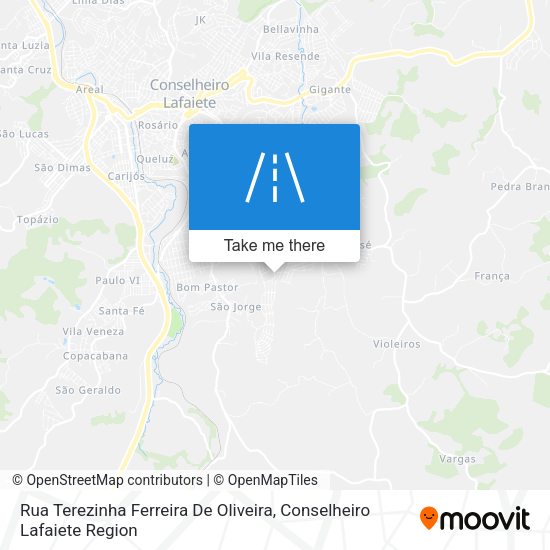 Rua Terezinha Ferreira De Oliveira map