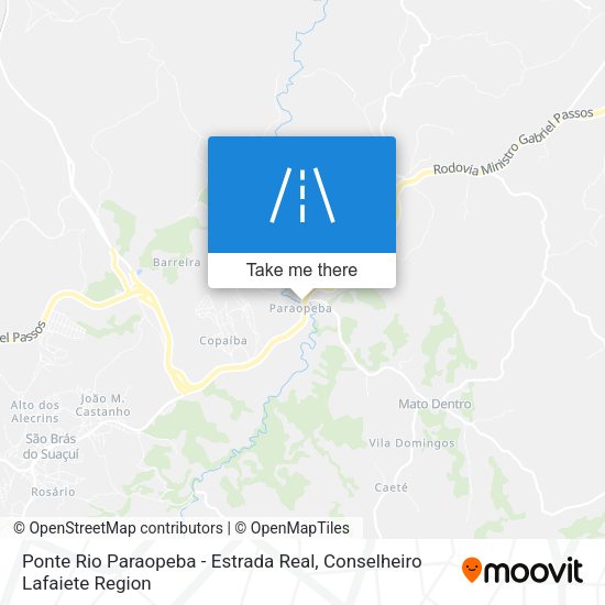 Ponte Rio Paraopeba - Estrada Real map