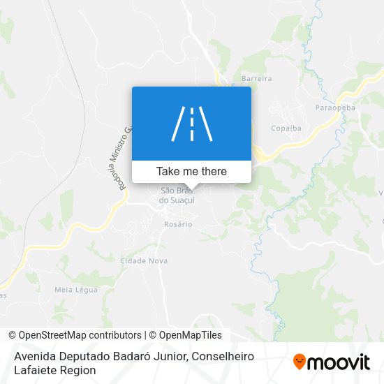 Avenida Deputado Badaró Junior map