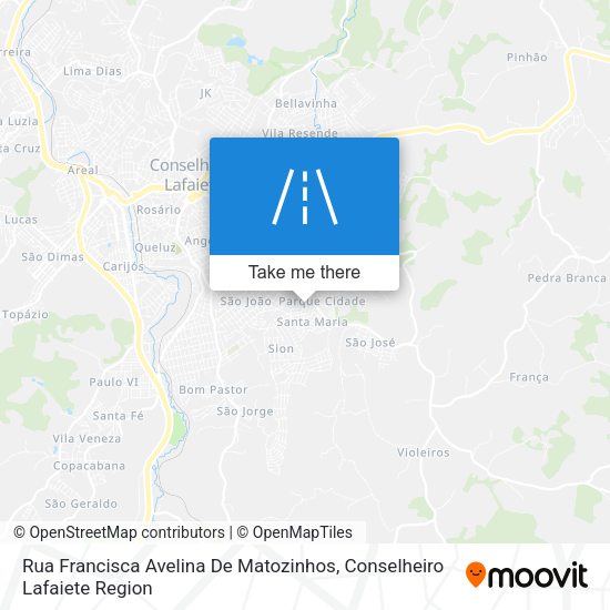 Rua Francisca Avelina De Matozinhos map